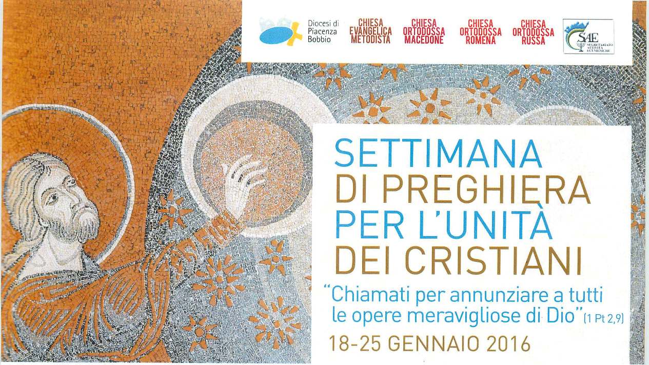 SETTIMANA DI PREGHIERA PER L’UNITA’ DEI CRISTIANI